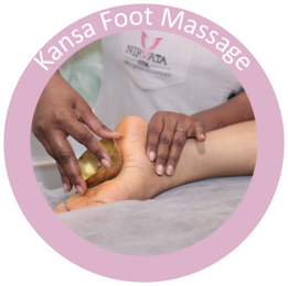 Female Kansa Foot Massage - To balance excess heat in the body at Nirvata Spa, Mumbai